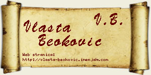 Vlasta Beoković vizit kartica